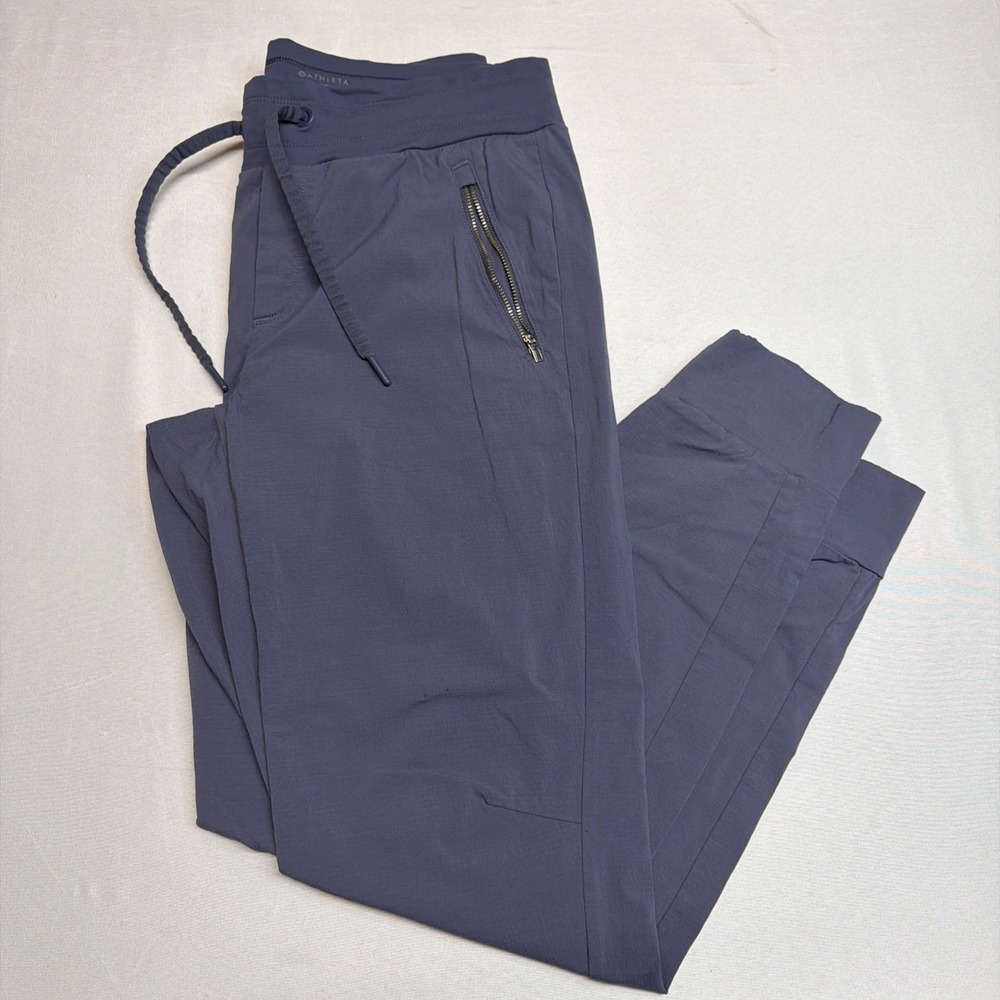 Athleta‎ Trekkie North Jogger Pants Womens 10T Indigo Hiking Stretch Zip Pockets